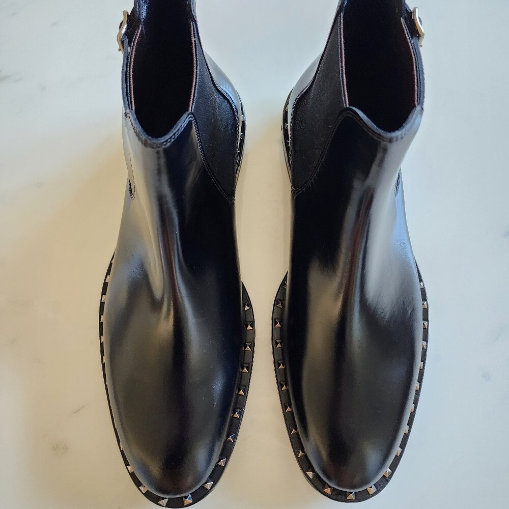 NWT - Philipp Plein Mid Flat Boots Bold Meets Luxe ⚡🖤(#88) - Picture 3 of 11